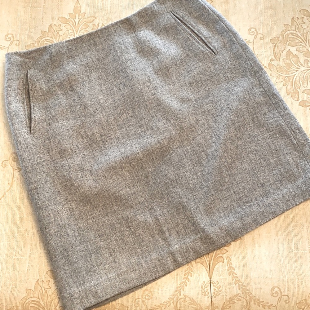 Talbots Gray Wool Skirt 8